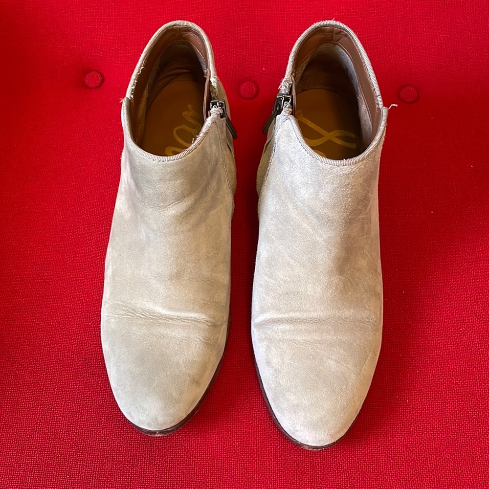 Suede ankle booties